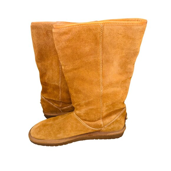 Coach New York Tan Classic Suede Giselle Boots Shearling Lined Winter Snow Boots - Picture 10 of 12